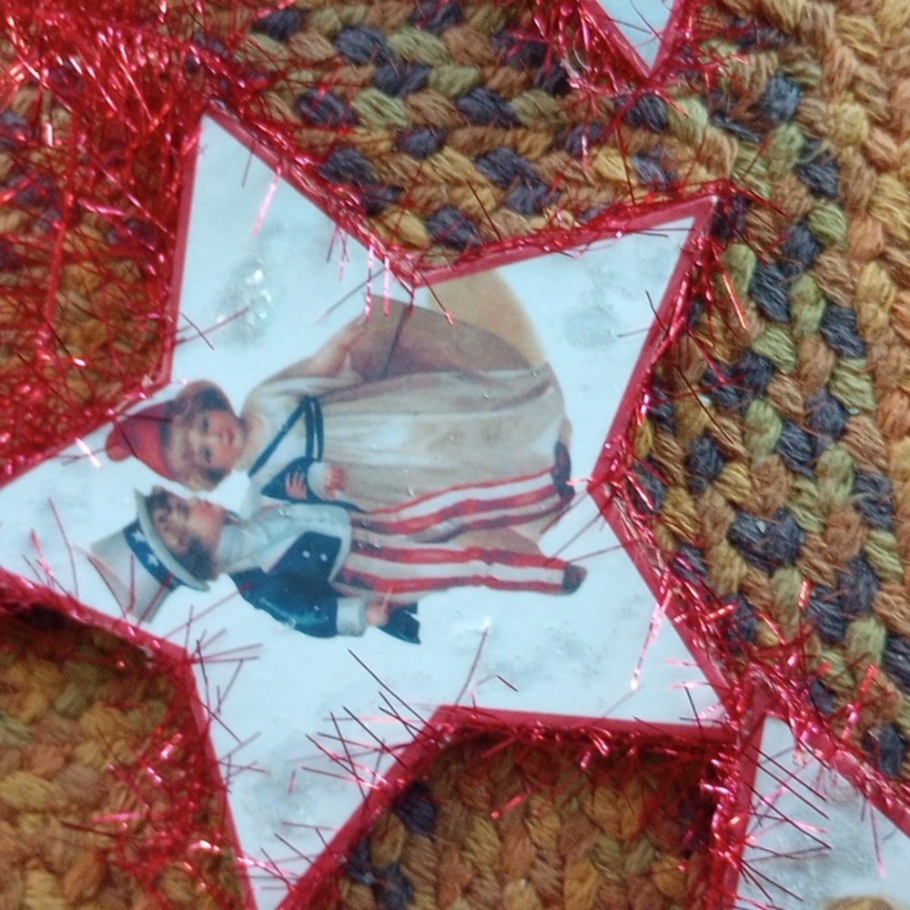 Bethany Lowe Patriotic Stars on Red Tinsel - Picture 3 of 9